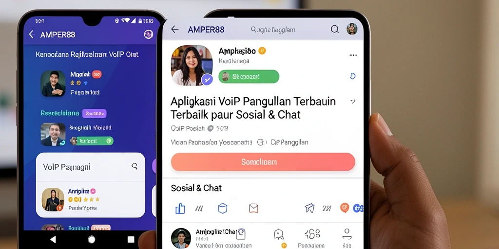 Antarmuka AMPER88 yang ramah pengguna untuk VoIP Panggilan.