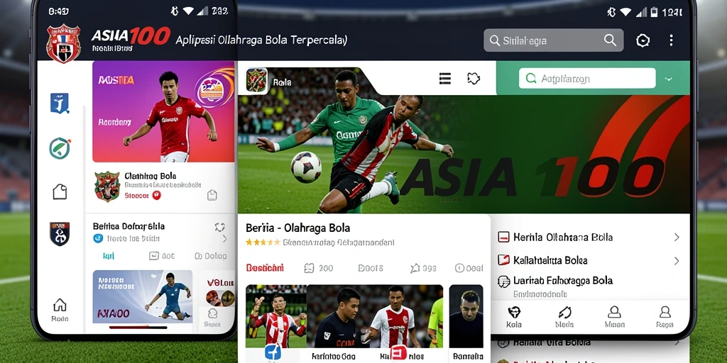 Tampilan antarmuka aplikasi ASIA100 yang informatif dan mudah digunakan.