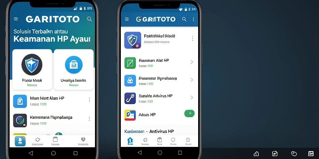 Screenshot GARITOTO menunjukkan antarmuka yang user-friendly dan fitur pemindaian yang lengkap.