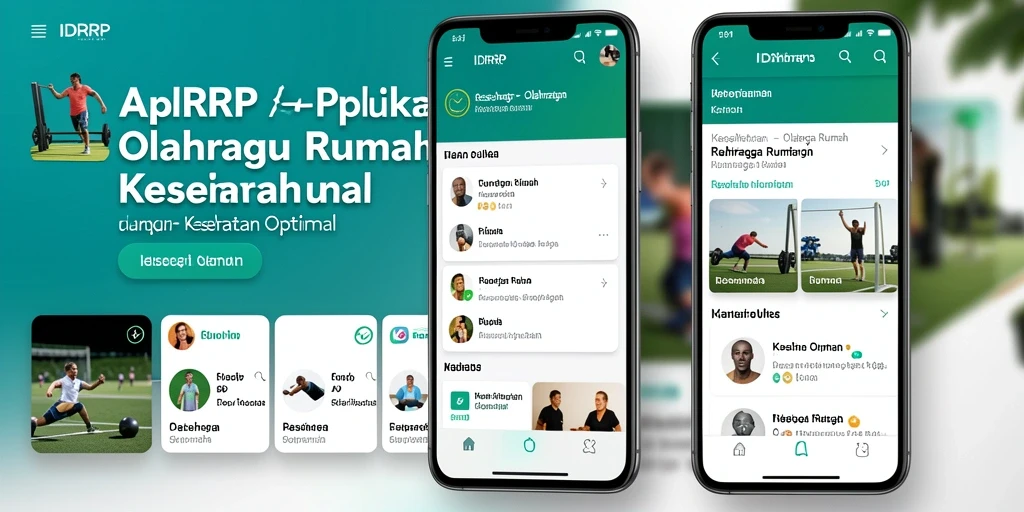 Tampilan antarmuka IDRRP yang menarik dan fungsional untuk olahraga di rumah.