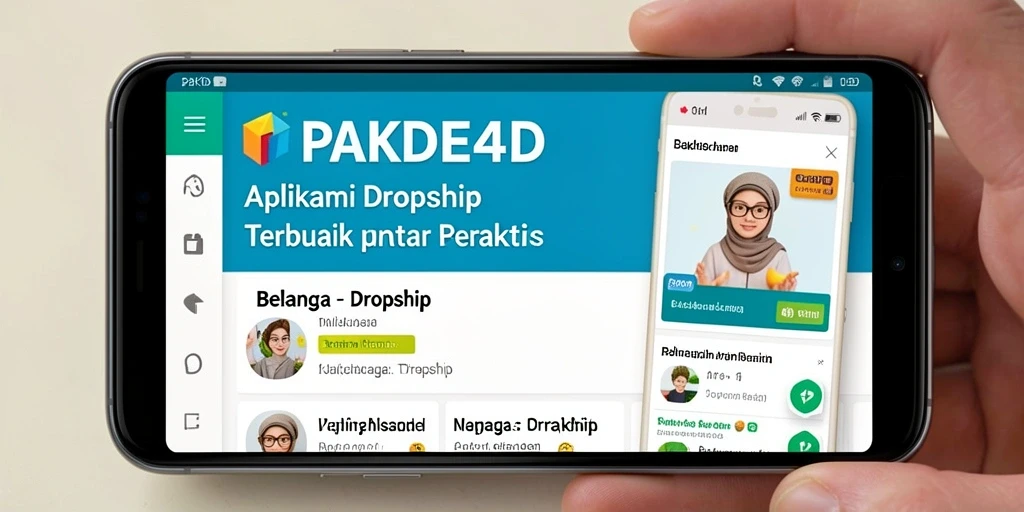 Tampilan antarmuka PAKDE4D yang memudahkan navigasi untuk dropship.