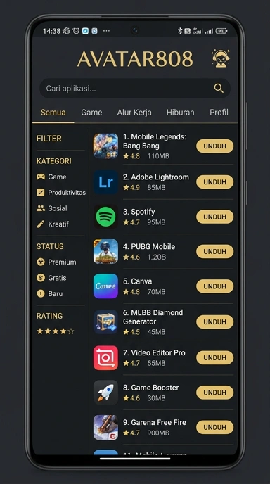 Temukan Aplikasi Populer di avatar808 — Hub Unduhan Terbaik